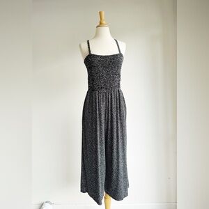 OLD NAVY Smocked Polka Dot Cropped Wide-Leg Jumpsuit Large